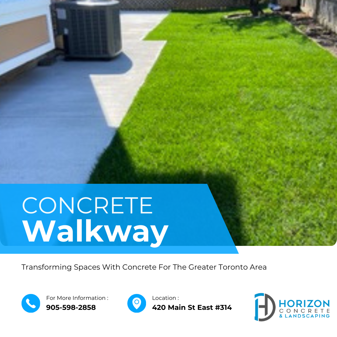 Concrete Walkway Backyard